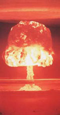 Paddehattesky efter atombombesprængning